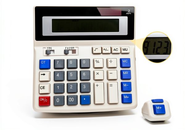 Grey Podokas Office Calculator with Large LCD Display-3