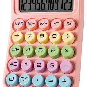 Pink Calculator CHAKAKA Large LCD Desktop-0
