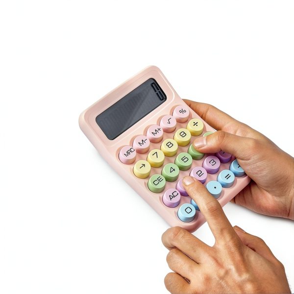 Pink Calculator CHAKAKA Large LCD Desktop-4