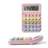 Pink Calculator CHAKAKA Large LCD Desktop-1