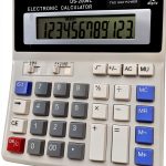 Grey Podokas Office Calculator with Large LCD Display-0
