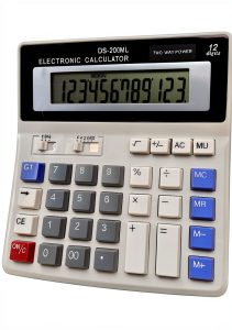 Grey Podokas Office Calculator with Large LCD Display-0