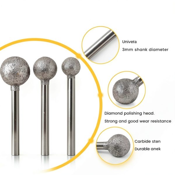Stone Carving Set Diamond Burr Bits Dremel Compatible 2.35mm & 3mm-2