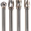 Sworker 4Pcs Carbide Burr Set 1/4" Aluminum Wide-Flute Cut-0