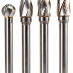 Sworker 4Pcs Carbide Burr Set 1/4" Aluminum Wide-Flute Cut-0
