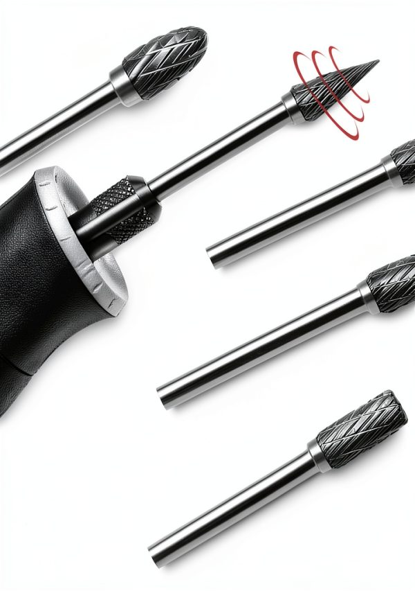 Double Cut Carbide Rotary Burr Set 20pcs Lukcase 1/8" Shank 2 Collets-3