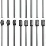 Diamond Grinding Bit Set 20Pcs 120 Grit 1/8" Shank by Nakonic Burrs-0