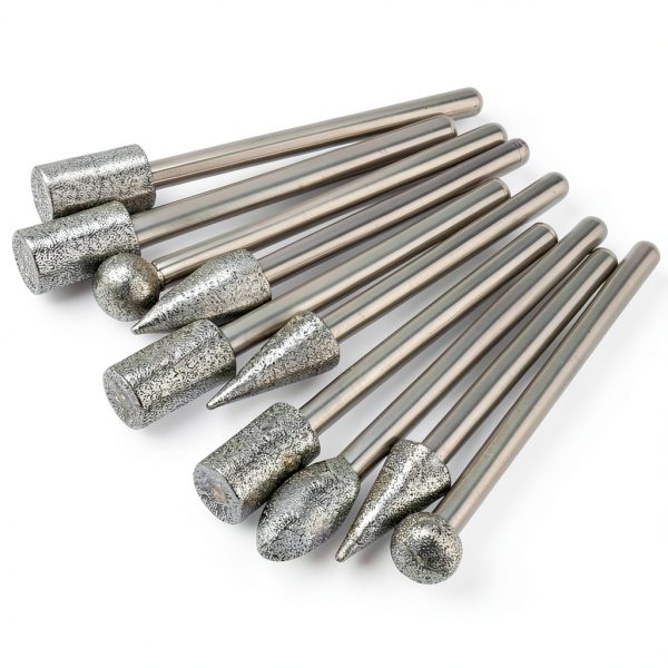Stone Carving Set Polishing Diamond Burrs, Rotary Tools Accessories Grinding Burrs with 1/8 inch Shank For Carving, Engraving, Grinding, Polishing Stone, Glass, Jewelry, Ceramics, Rock-4