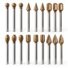 Stone Carving Set Polishing Diamond Burrs, Rotary Tools Accessories Grinding Burrs with 1/8 inch Shank For Carving, Engraving, Grinding, Polishing Stone, Glass, Jewelry, Ceramics, Rock-0
