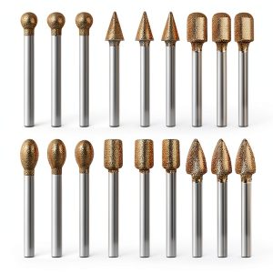 Stone Carving Set Polishing Diamond Burrs, Rotary Tools Accessories Grinding Burrs with 1/8 inch Shank For Carving, Engraving, Grinding, Polishing Stone, Glass, Jewelry, Ceramics, Rock-0