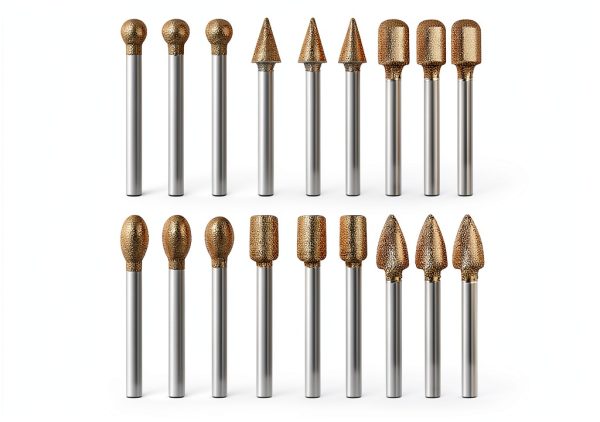 Stone Carving Set Polishing Diamond Burrs, Rotary Tools Accessories Grinding Burrs with 1/8 inch Shank For Carving, Engraving, Grinding, Polishing Stone, Glass, Jewelry, Ceramics, Rock-0