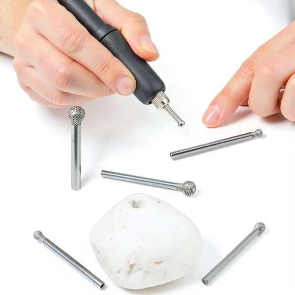 Stone Carving Set Diamond Burr Bits Dremel Compatible 2.35mm & 3mm-5