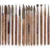 Yakamoz 30Pcs 2.35mm Shank Titanium-Coated Diamond Burrs Set Rotary File Burs Accessories Kit for Rotary Grinder Tools Grinding Polishing Carving Stone Jewelry Glass Ceramics-0
