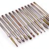Yakamoz 30Pcs 2.35mm Shank Titanium-Coated Diamond Burrs Set Rotary File Burs Accessories Kit for Rotary Grinder Tools Grinding Polishing Carving Stone Jewelry Glass Ceramics-3