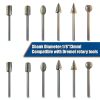 Diamond Grinder Bits LuMuank 20pcs 1/8" Shank 120-Grit Rotary Tool Set-3